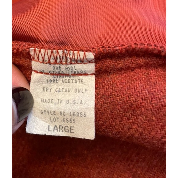 Star CCC Vintage 90's/Y2K Rust Blazer Jacket - Sz L - Picture 12 of 12